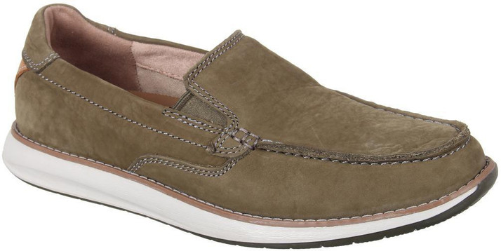 clarks green loafers