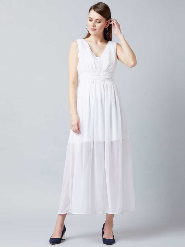 U F Women Maxi White Dress Buy U F Women Maxi White Dress Online At Best Prices In India Flipkart Com