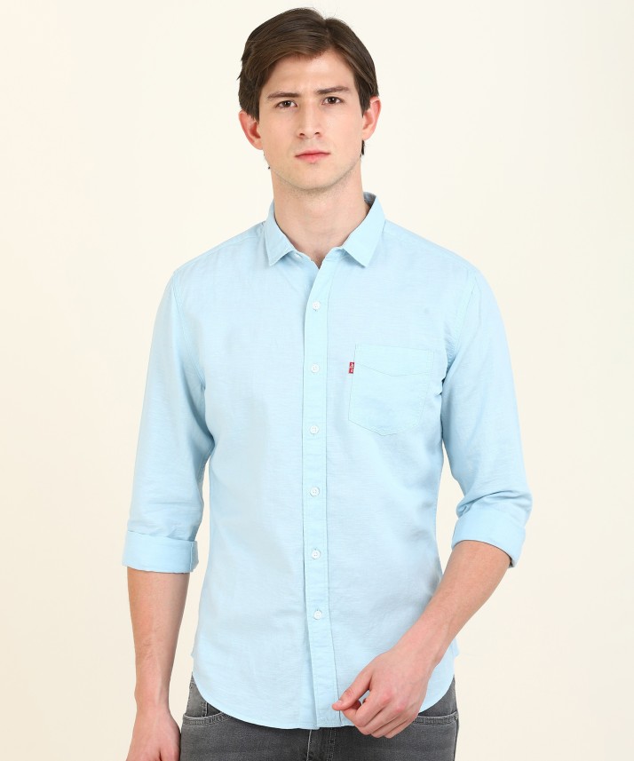 levis sky blue shirt