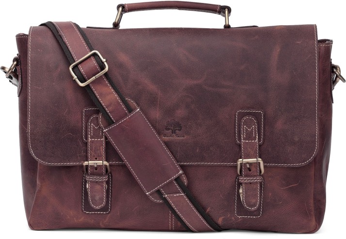 rustic town 15 inch vintage crossbody genuine leather laptop messenger bag