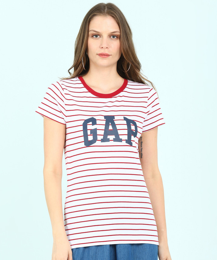 gap red and white striped shirt