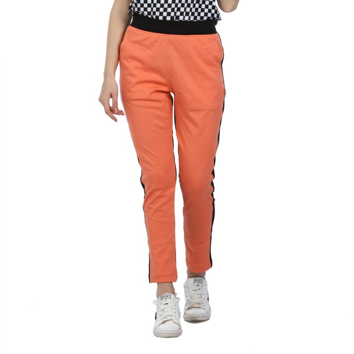 orange track pants womens