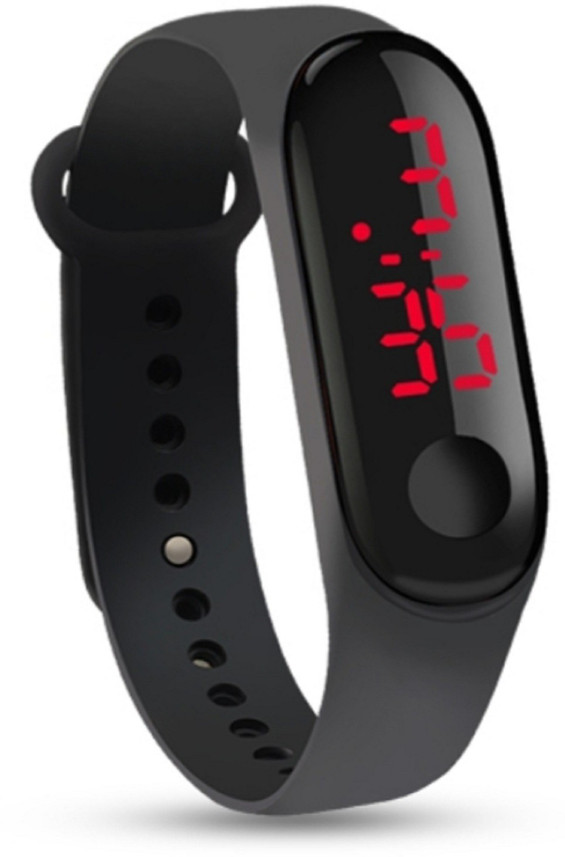 black colour digital watch