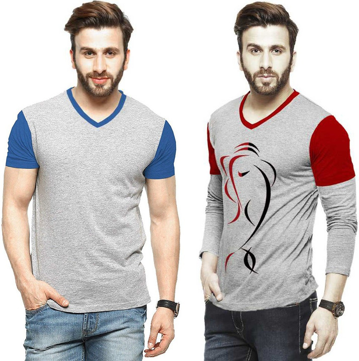 men's v neck colored t shirts