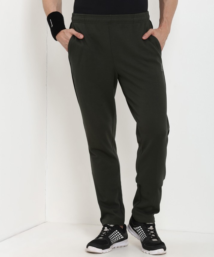 reebok solid men's track pants