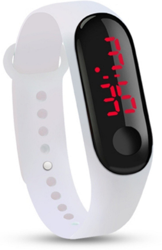 White colour digital watch clearance