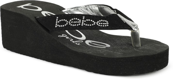 bebe wedge flip flops