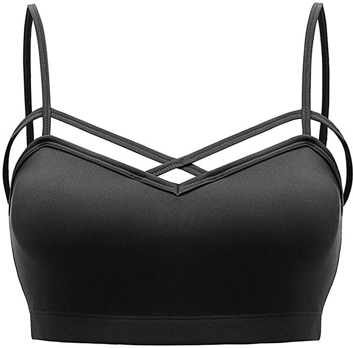 black cross bralette