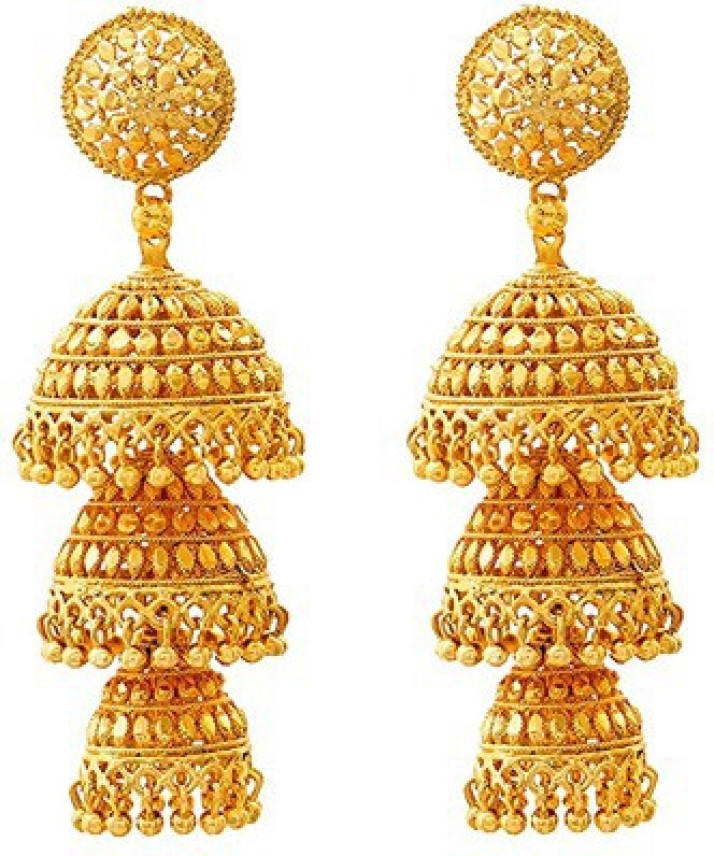 Flipkartcom  Buy SRI SAI GOLD COVERING ad stone jhumki Diamond Copper  Jhumki Earring Online at Best Prices in India