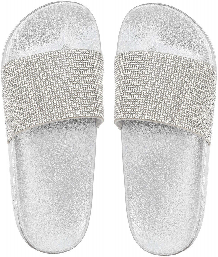 bebe sparkle slides