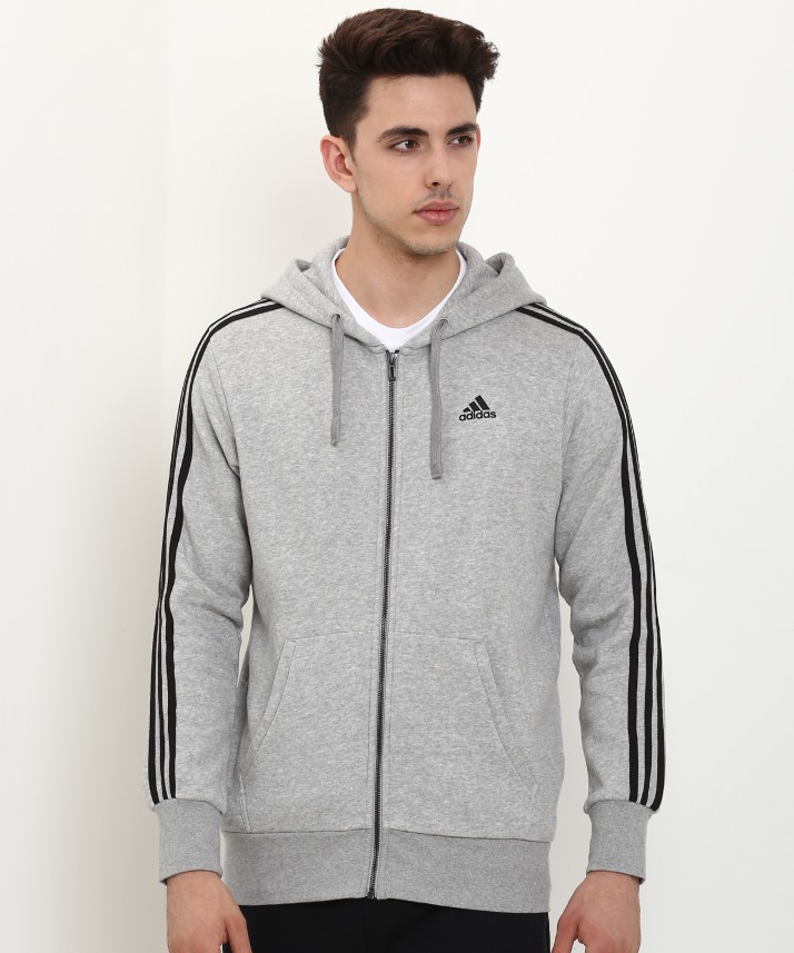 adidas full sleeve self design men sweatshirt