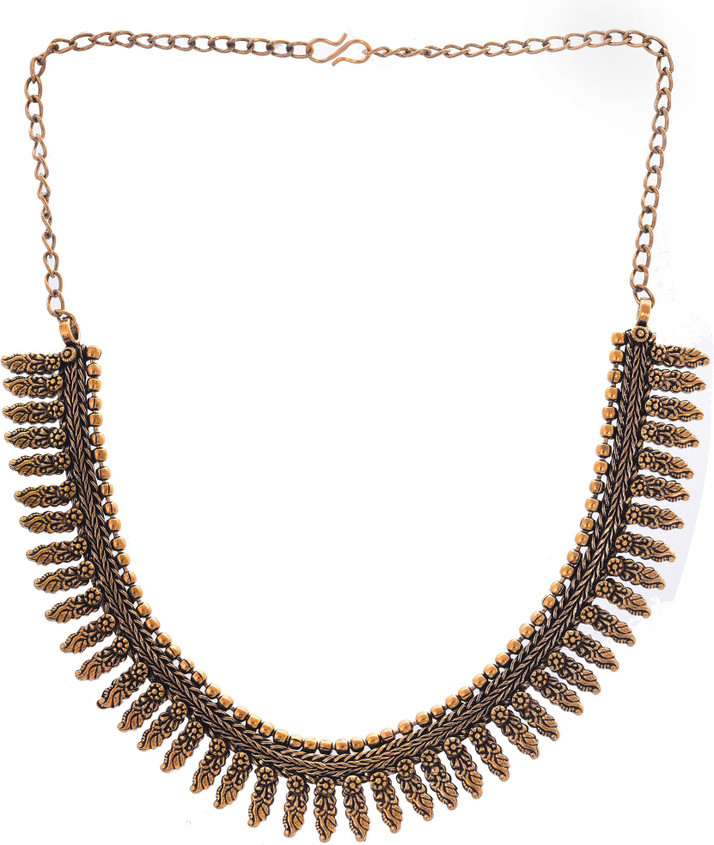 Arroz Oxidized Gold Plated Necklace for 