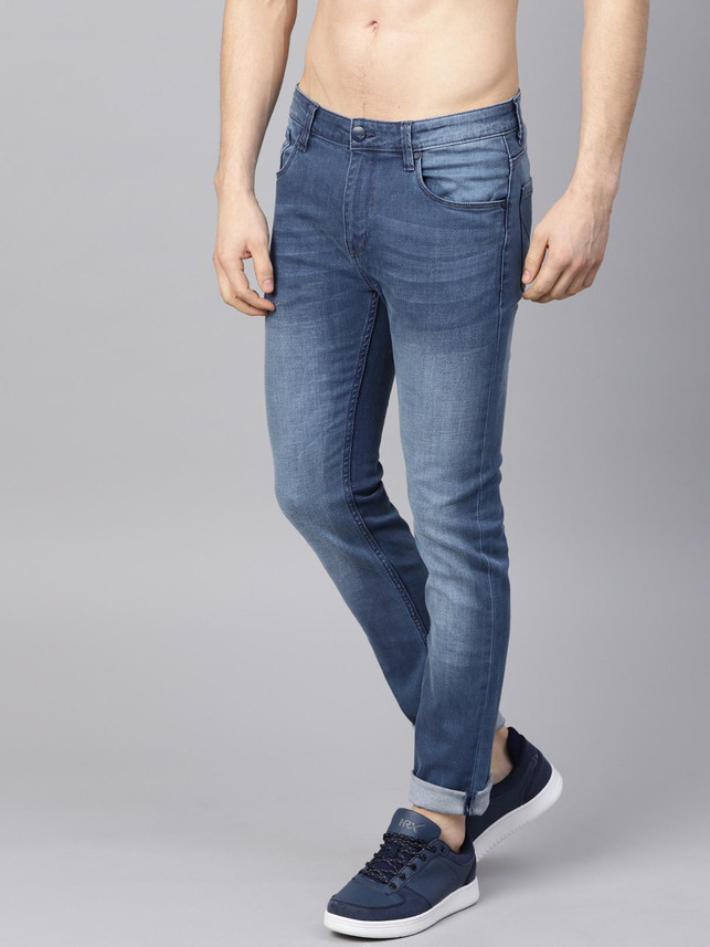 Hrithik Roshan Skinny Men Blue Jeans 
