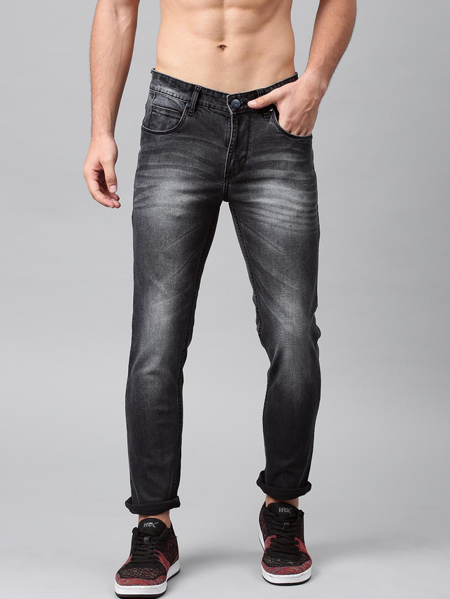 Hrithik Roshan Skinny Men Black Jeans 