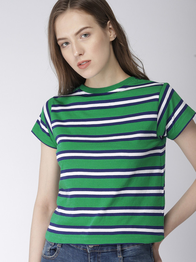HARVARD Broad Stripes Women Round Neck 
