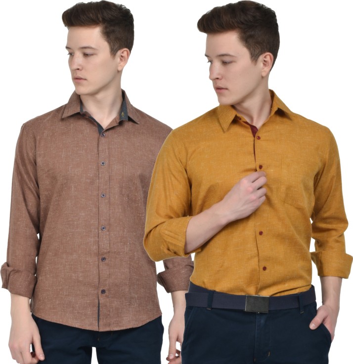 yellow brown shirt