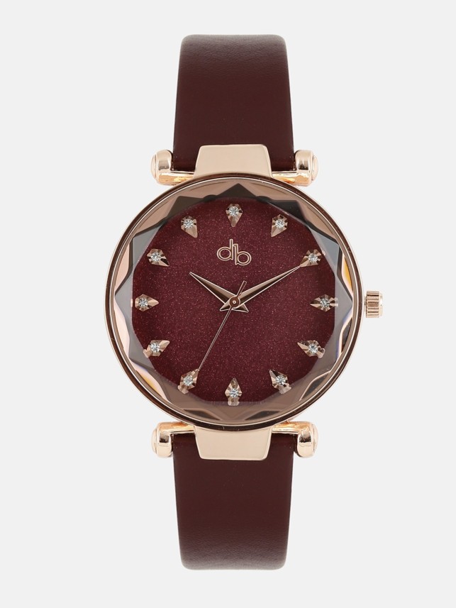 Dressberry women mauve online analogue watch