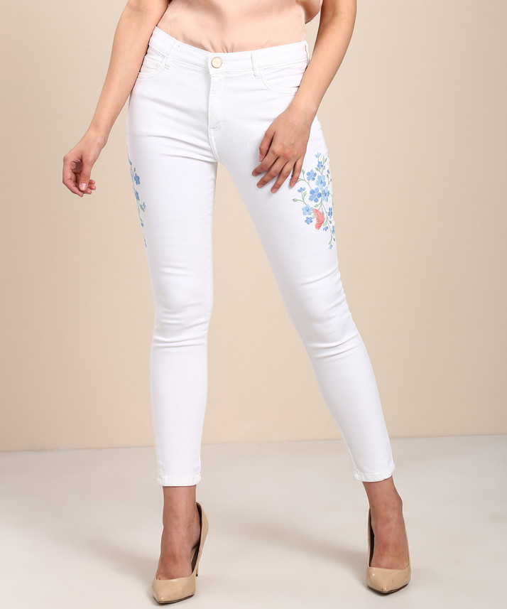 white jeans for ladies flipkart