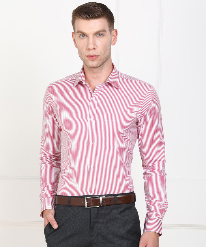 pink pinstripe shirt mens