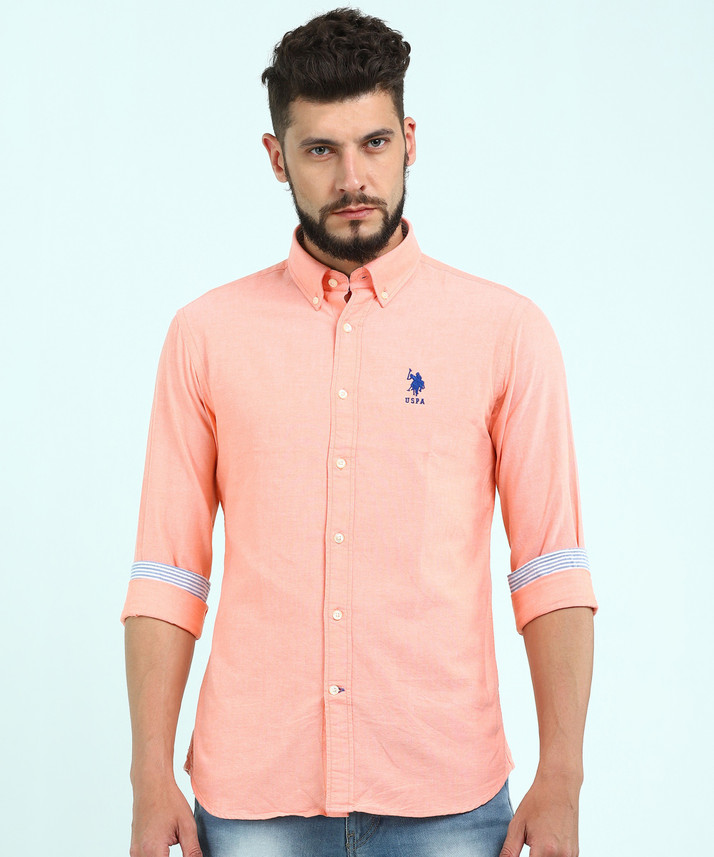 us polo orange shirt