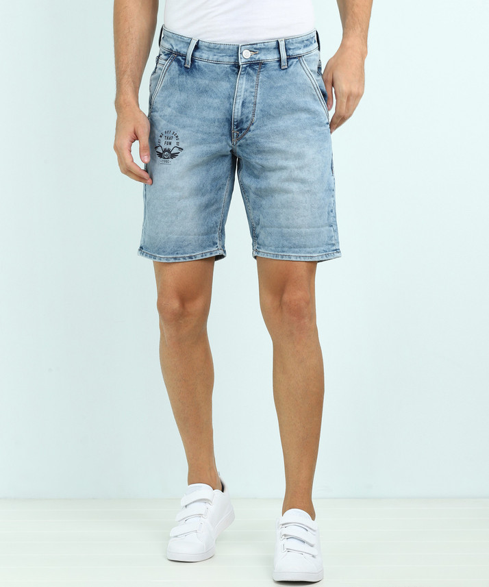 flying machine denim shorts