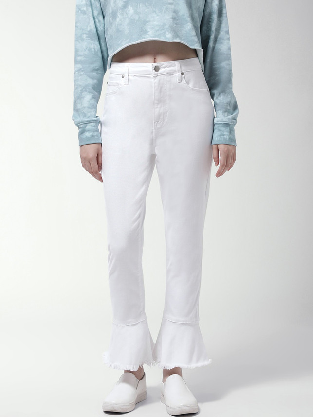 FOREVER 21 Regular Women White Jeans 
