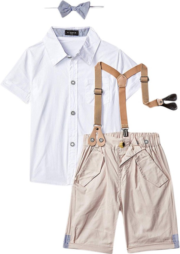 shorts suspenders bow tie