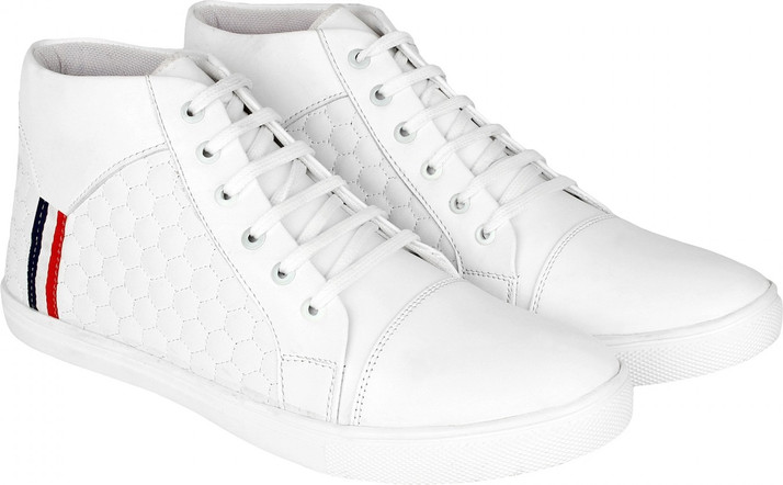 white high ankle sneakers