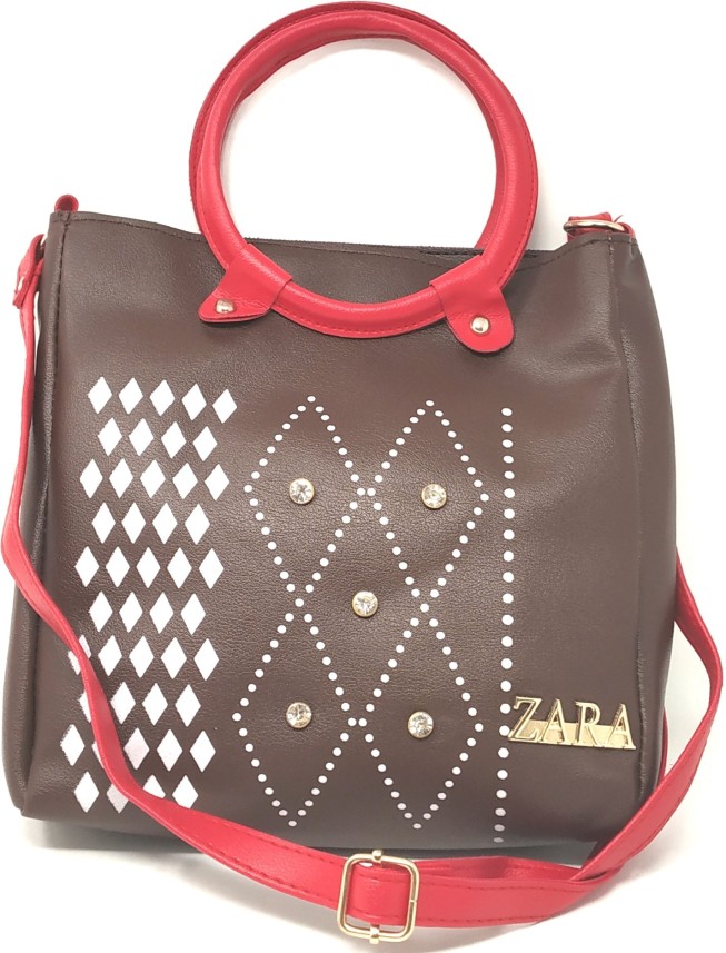 Zara Brown Sling Bag Silver - Price in 