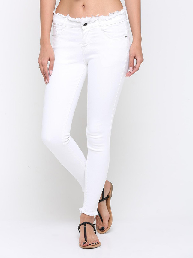 white jeans for ladies flipkart