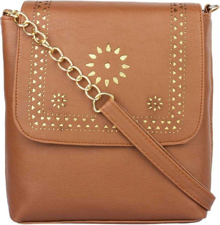 mk brown sling bag