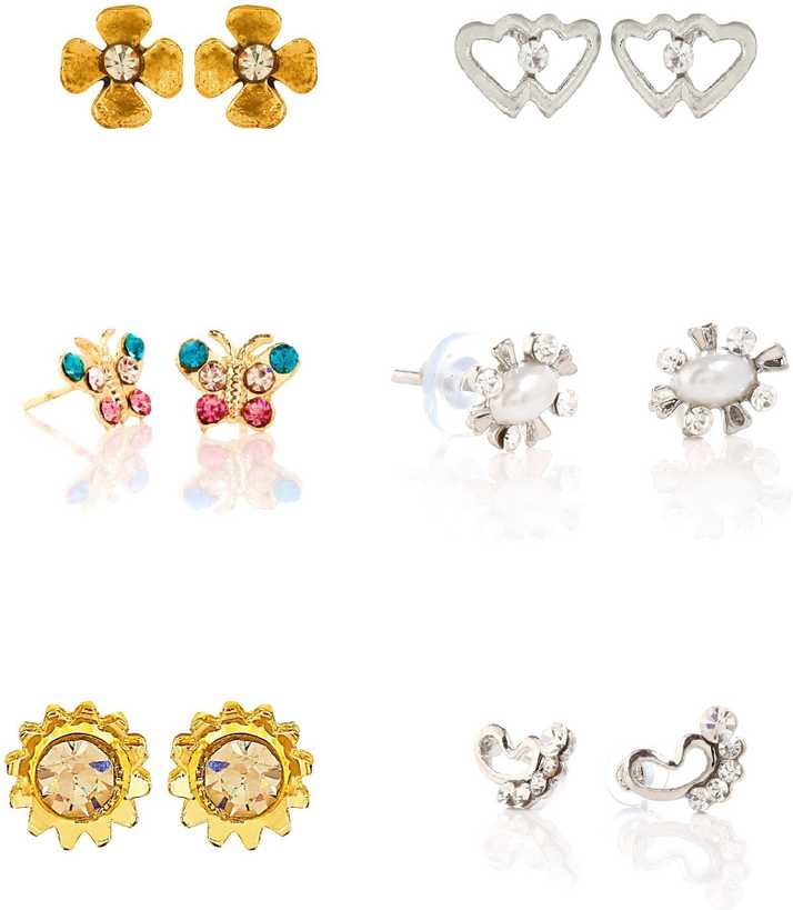 Flipkart Goldnera Kids Fashion Jewellery Small Studs Goldnera Kids Fashion Jewellery Small Studs Earrings Baby Designs Br Stud Earring