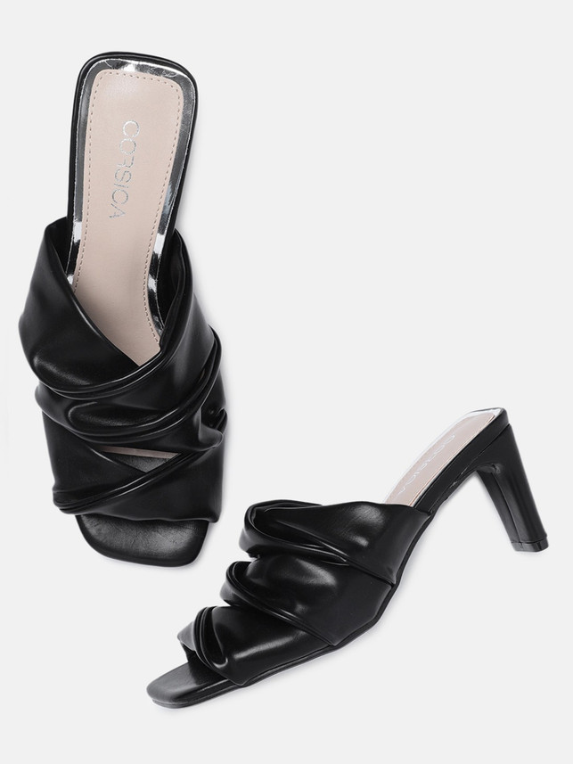 flipkart black heels