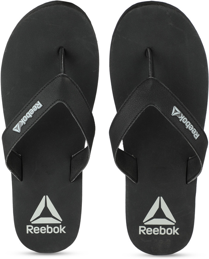 reebok black flip flops