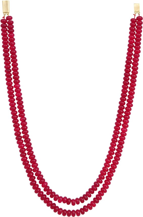 red pearl necklace