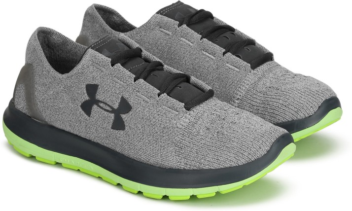 under armour grey and green shoes