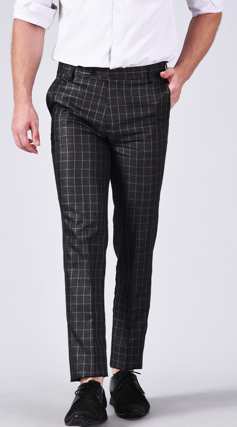 Black chex pant matching shirt Clearance