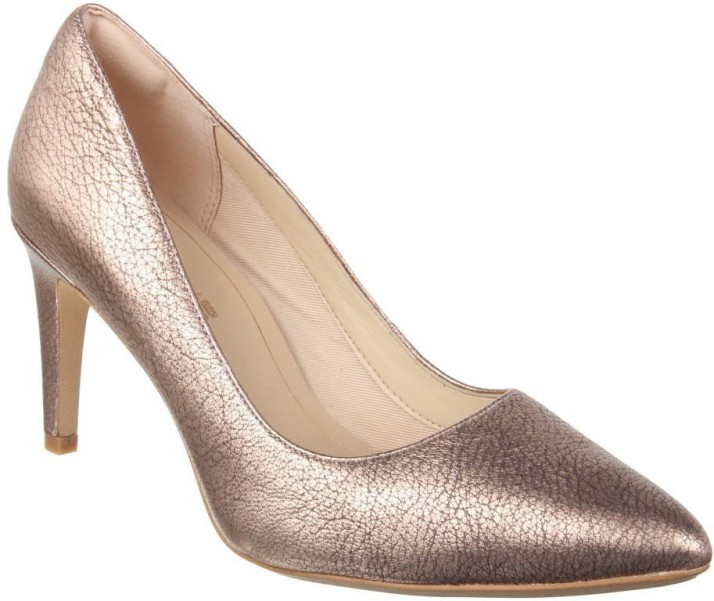 clarks rose gold heels