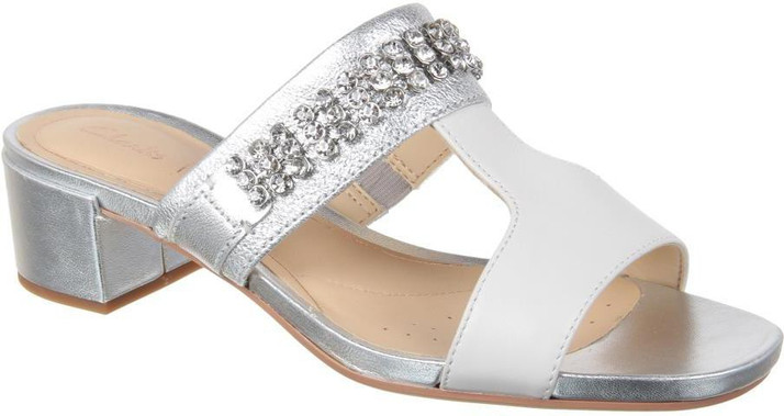 clarks white heels