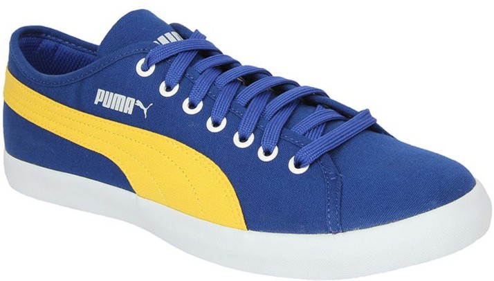 puma blue yellow sneakers