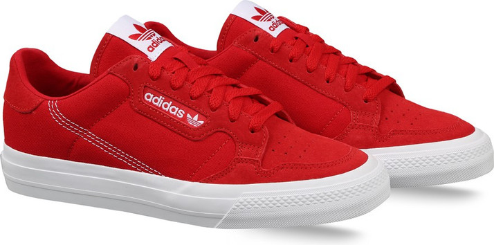 adidas continental vulc red