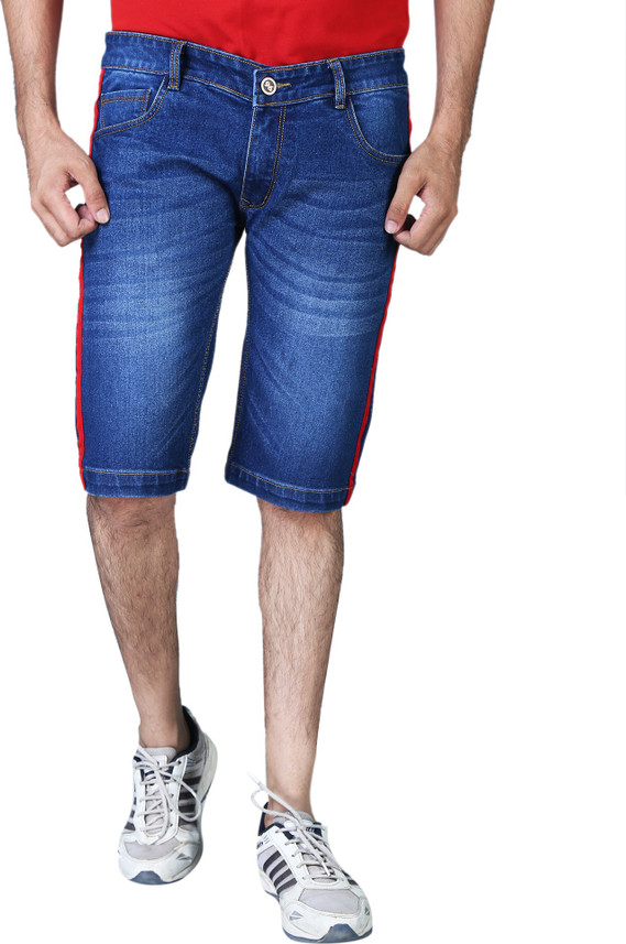 DRRAGON Striped Men Denim Three Fourths 