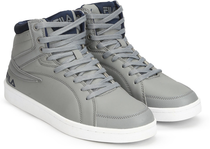 grey fila high tops
