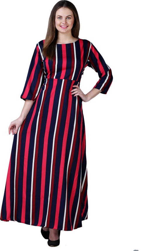 red maxi dress flipkart