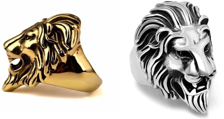 gold lions head ring