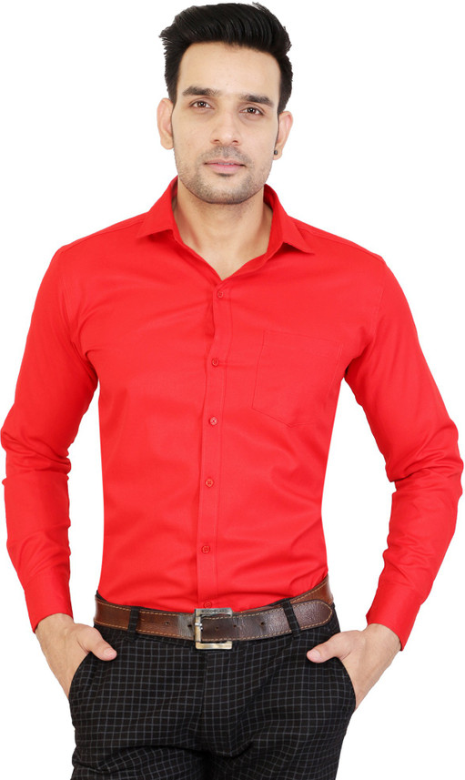 red shirt outfit men