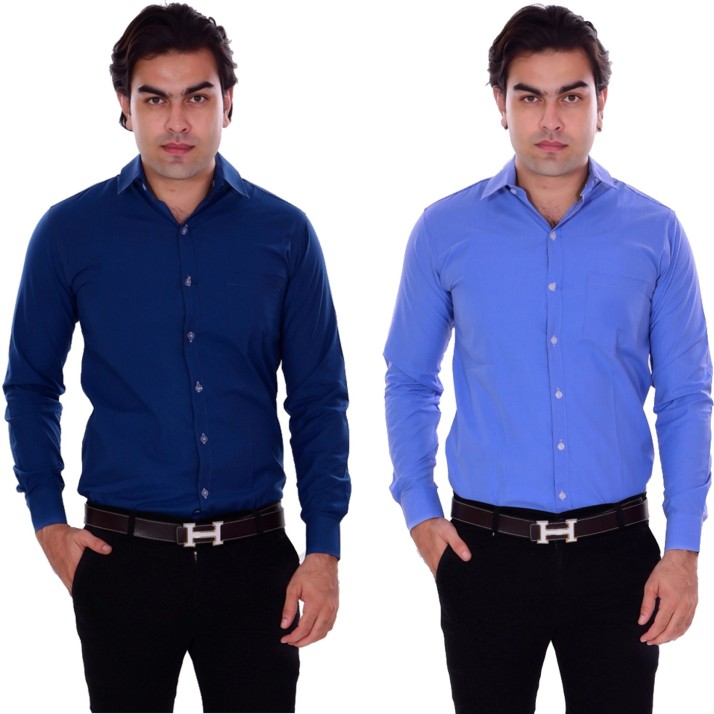 formal blue shirt combination