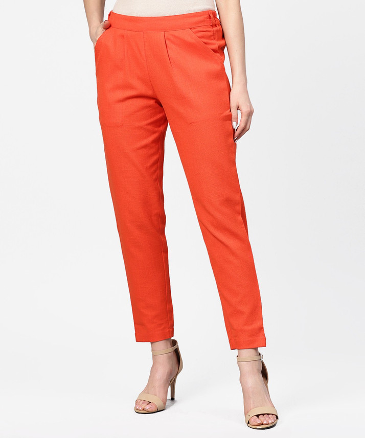 Jaipur Kurti Regular Fit Women Orange 