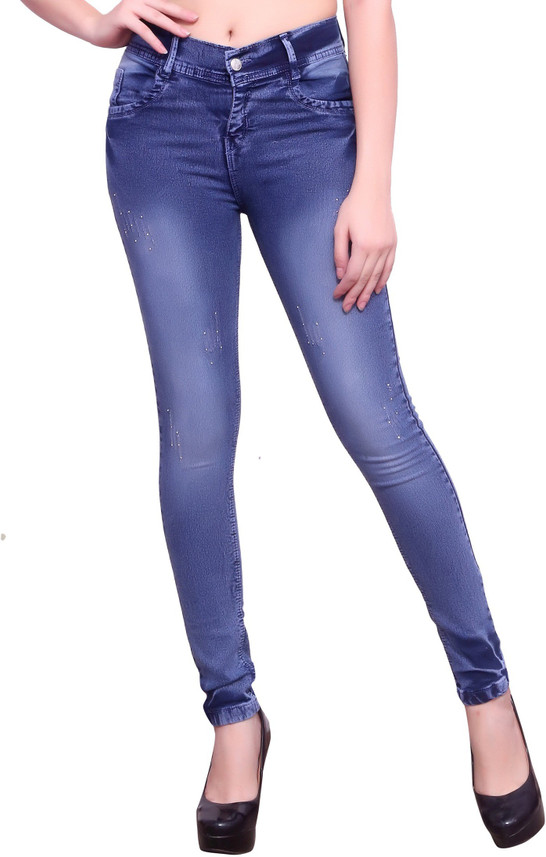 trending wave Slim Women Blue Jeans 