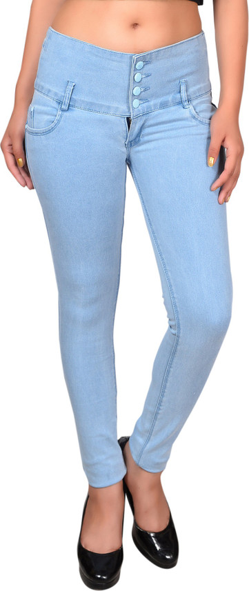sky blue jeans for women